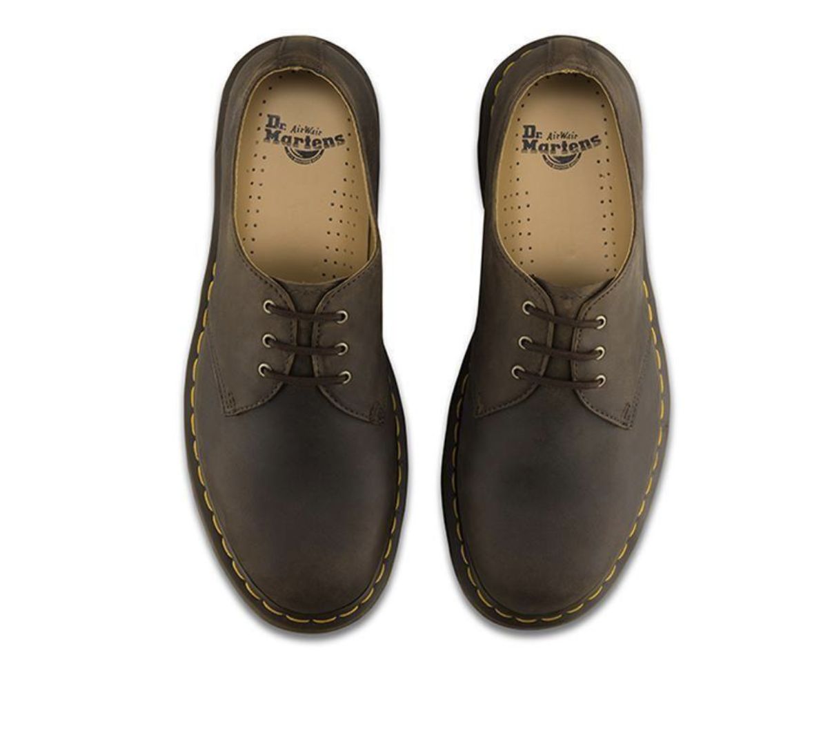 DR MARTENS 1461 3 EYE SHOE -DARK BROWN CRAZY HORSE