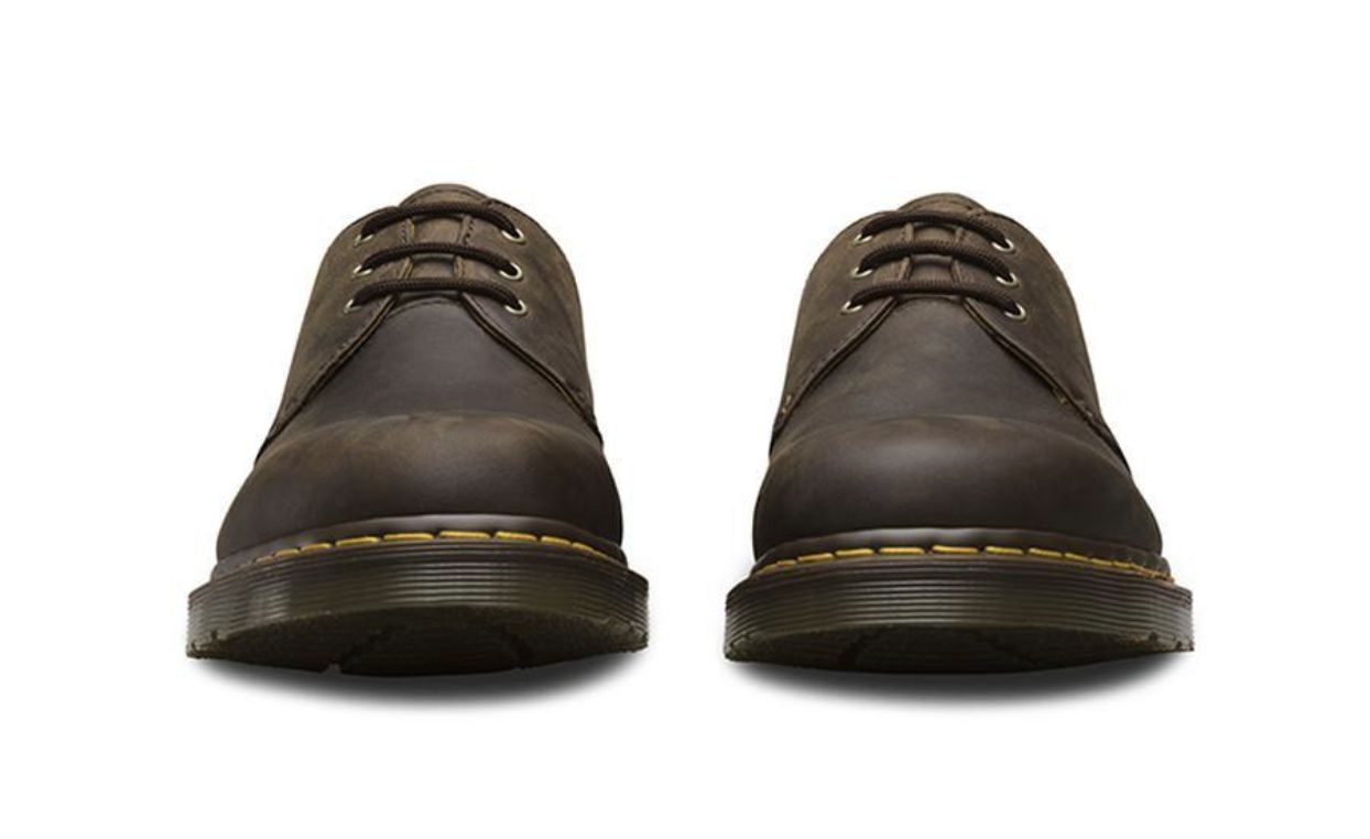 DR MARTENS 1461 3 EYE SHOE -DARK BROWN CRAZY HORSE