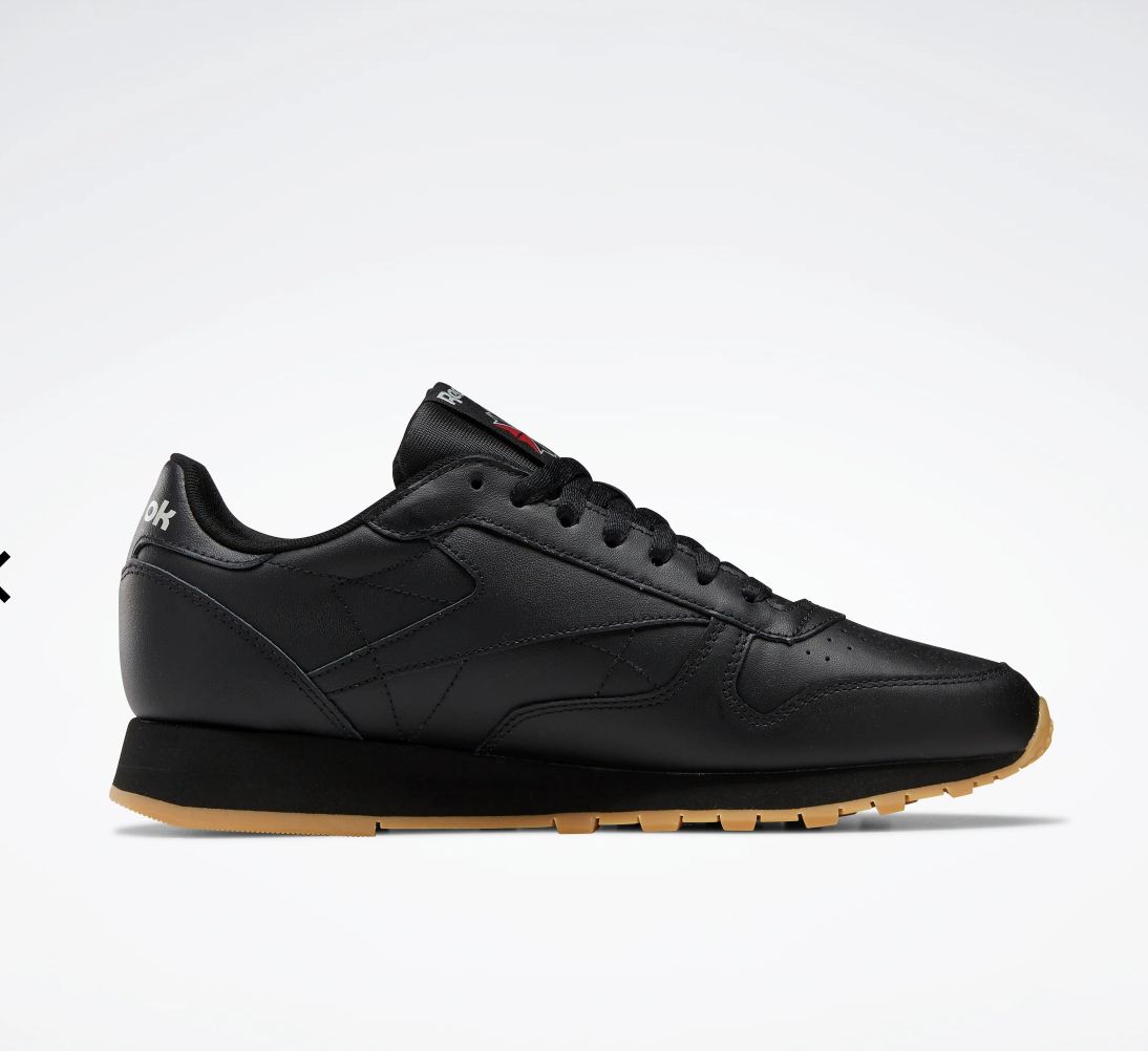 REEBOK UNISEX CLASSIC LEATHER U SHOE - BLACK/PURE GREY 5