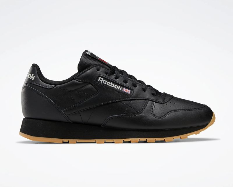 REEBOK UNISEX CLASSIC LEATHER U SHOE - BLACK/PURE GREY 5