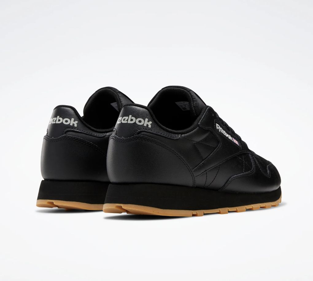 REEBOK UNISEX CLASSIC LEATHER U SHOE - BLACK/PURE GREY 5