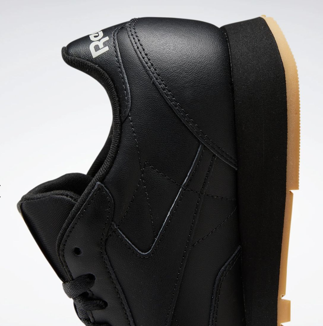 REEBOK UNISEX CLASSIC LEATHER U SHOE - BLACK/PURE GREY 5