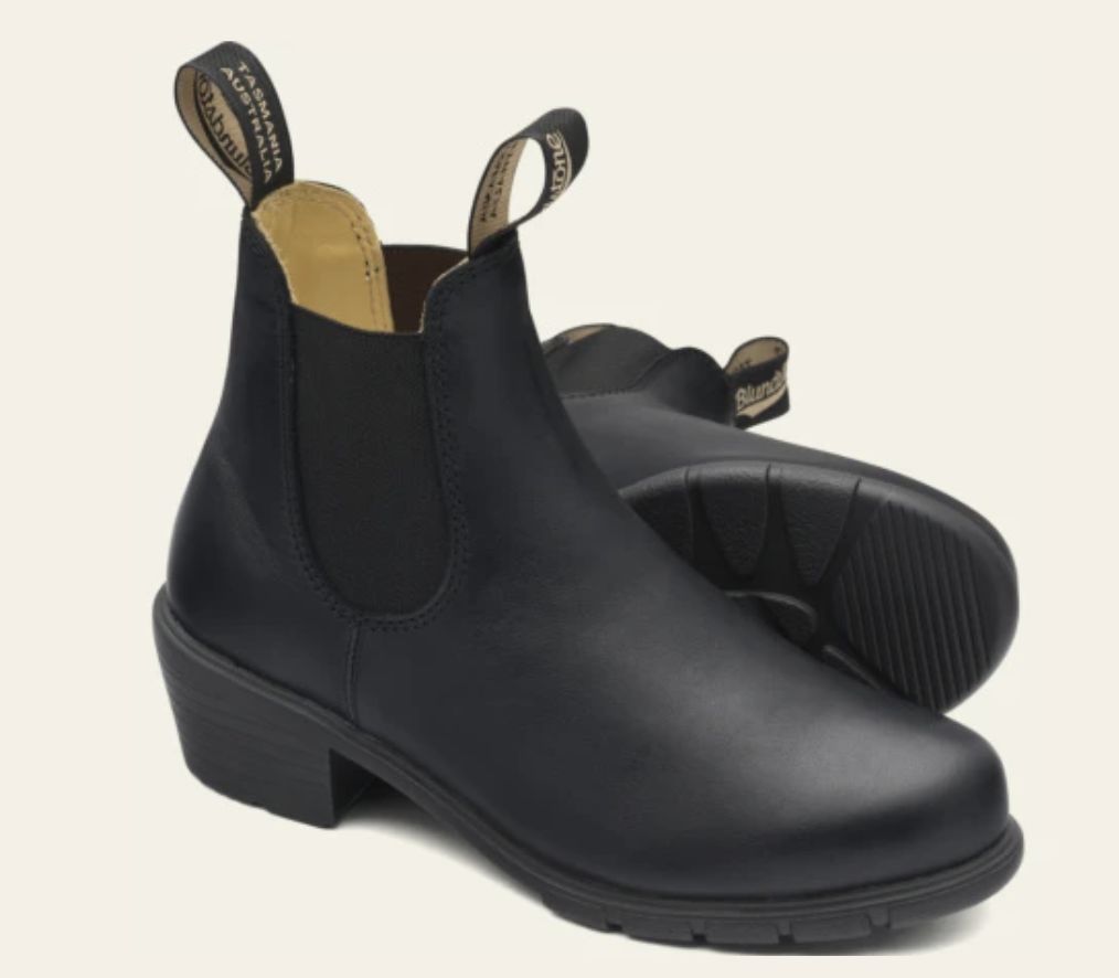 BLUNDSTONE #1671 WOMENS ELASTIC SIDED HEEL BOOT - BLACK