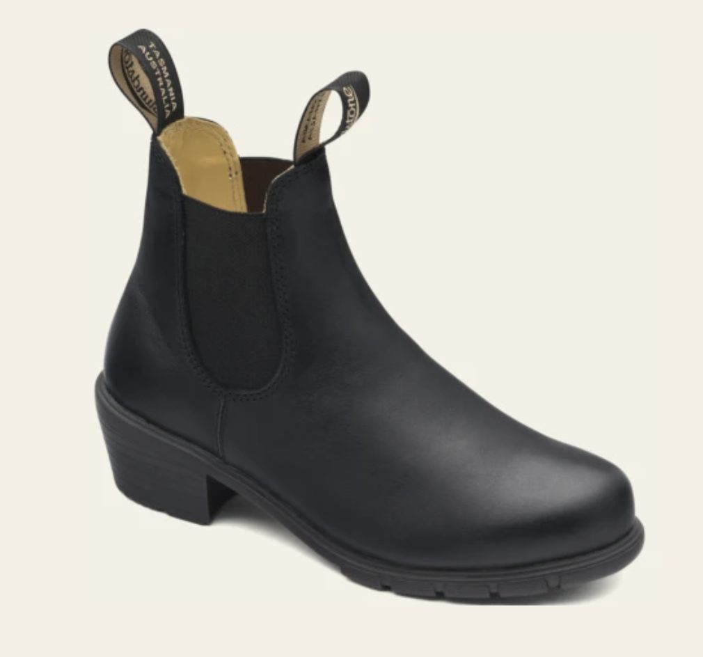 BLUNDSTONE #1671 WOMENS ELASTIC SIDED HEEL BOOT - BLACK