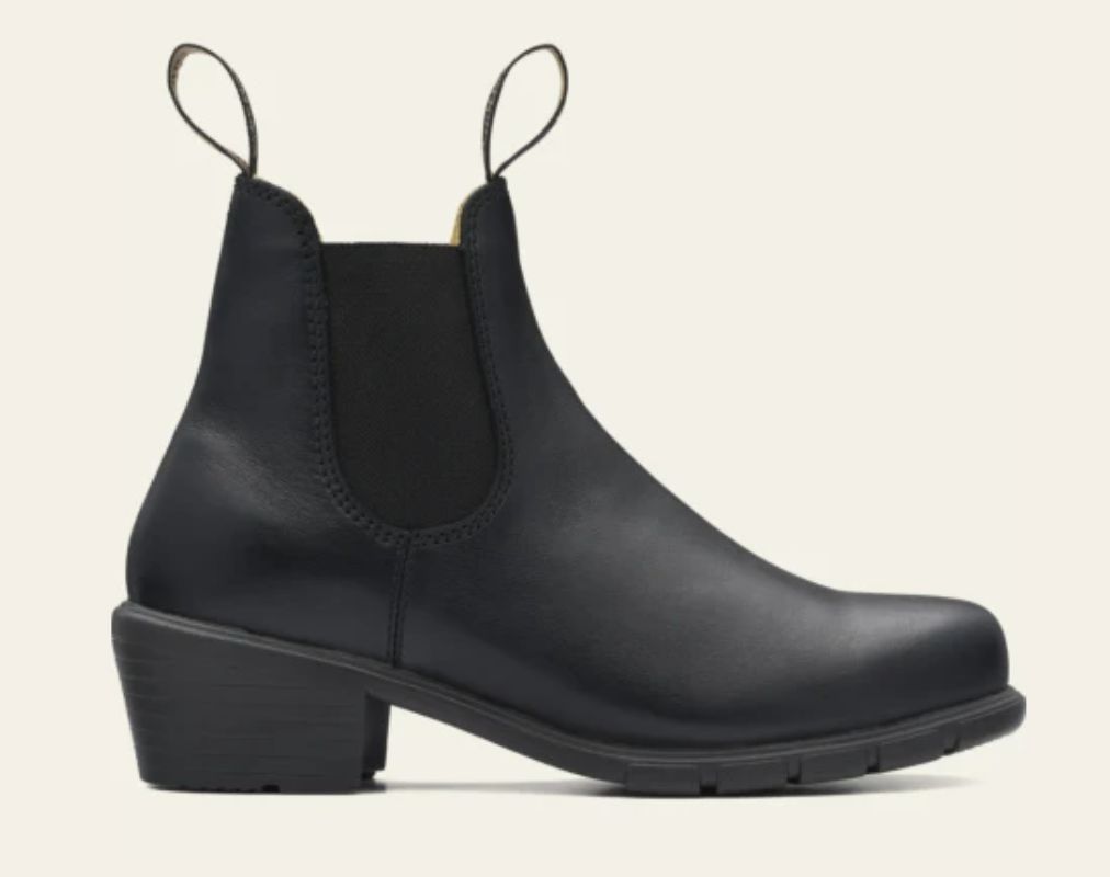 BLUNDSTONE #1671 WOMENS ELASTIC SIDED HEEL BOOT - BLACK