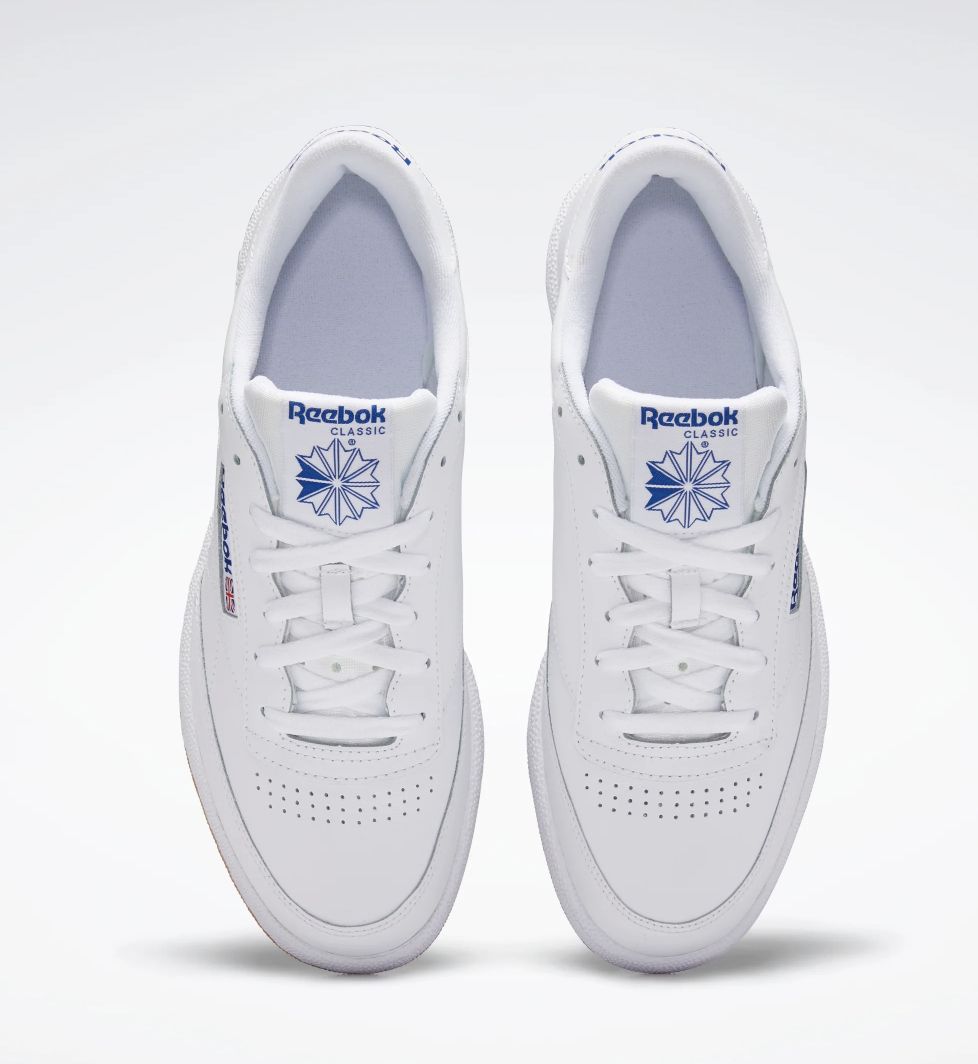 REEBOK UNISEX CLUB C 85 - WHITE/ROYAL GUM