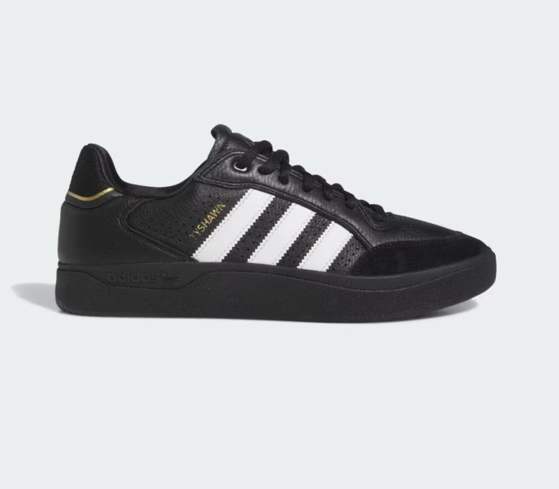 ADIDAS TYSHAWN LOW SHOE - BLACK/WHITE/GOLD METALLIC