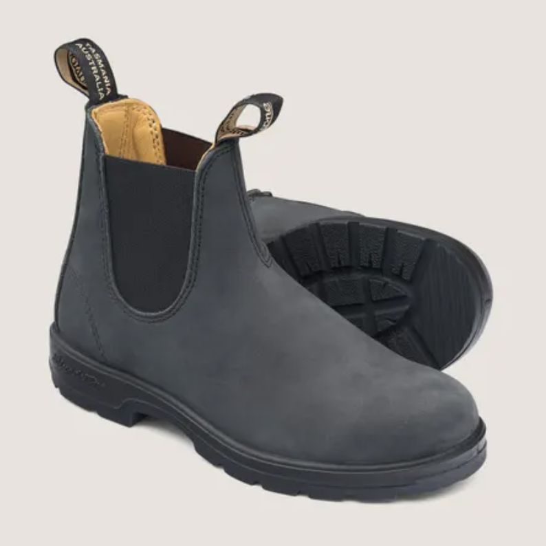 BLUNDSTONE UNISEX ELASTIC SIDED BOOT - RUSTIC BLACK