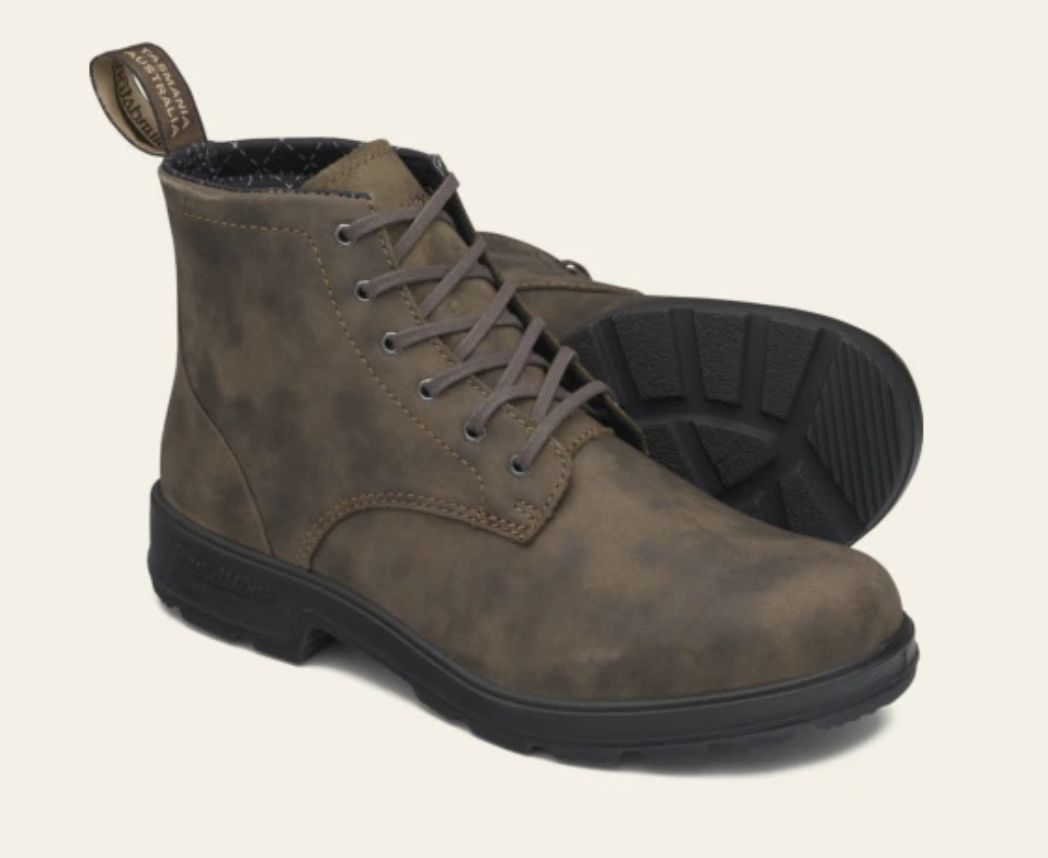 BLUNDSTONE #1930 LACE UP LEATHER BOOT - RUSTIC BROWN