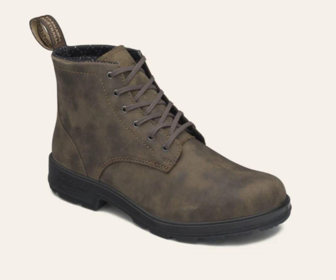 BLUNDSTONE #1930 LACE UP LEATHER BOOT - RUSTIC BROWN