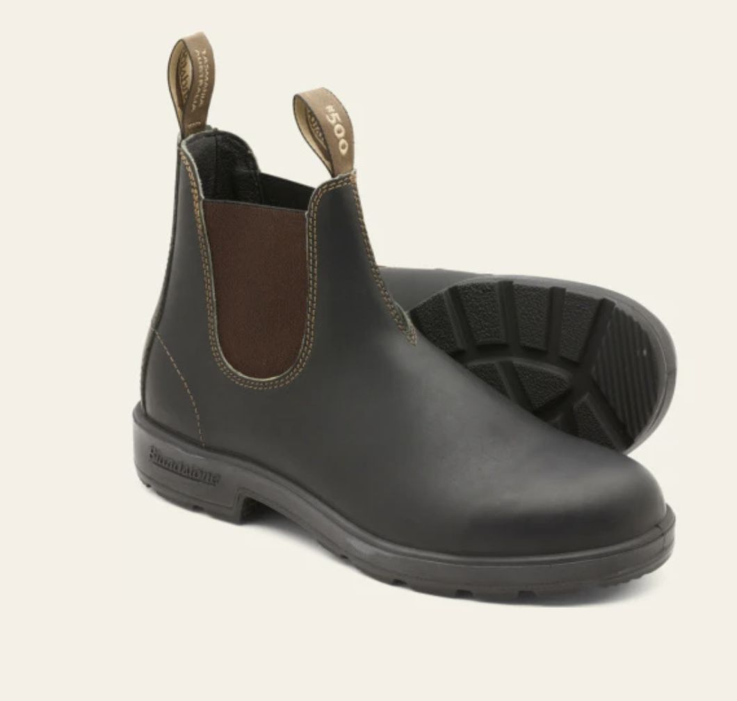 BLUNDSTONE UNISEX #500 ELASTIC SIDED BOOT - STOUT BROWN