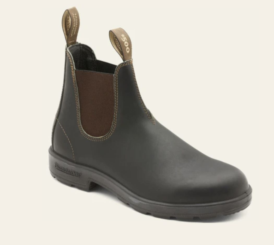 BLUNDSTONE UNISEX #500 ELASTIC SIDED BOOT - STOUT BROWN