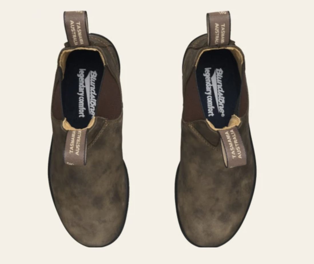 BLUNDSTONE #585 ELASTIC SIDED BOOT LINED - RUSTIC BROWN