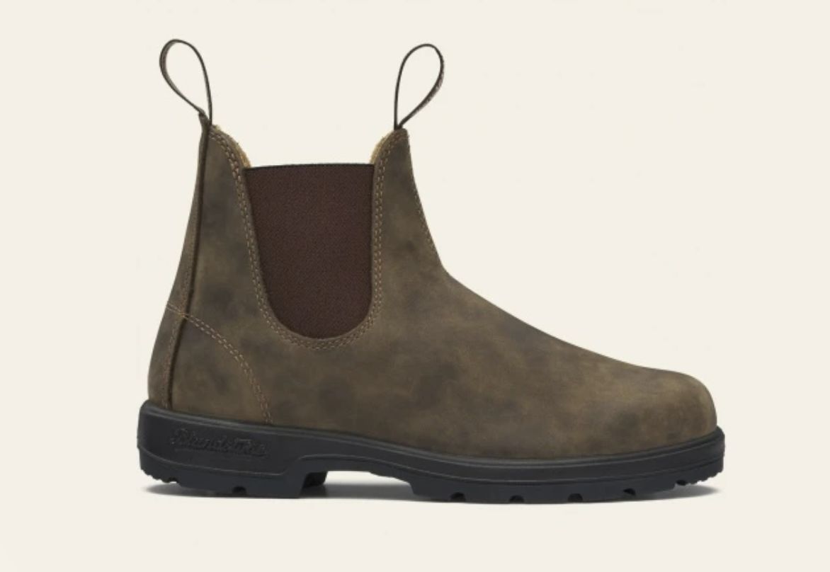 BLUNDSTONE #585 ELASTIC SIDED BOOT LINED - RUSTIC BROWN