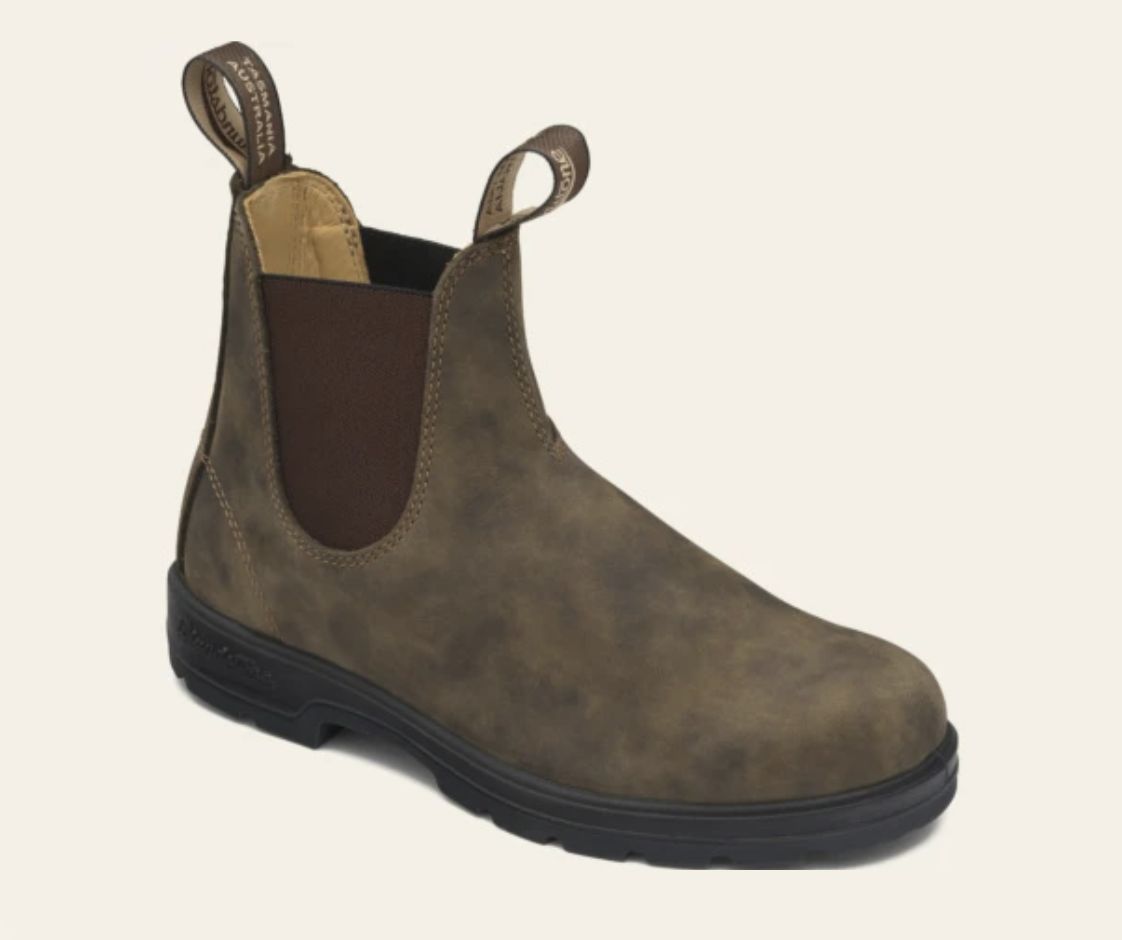 BLUNDSTONE #585 ELASTIC SIDED BOOT LINED - RUSTIC BROWN