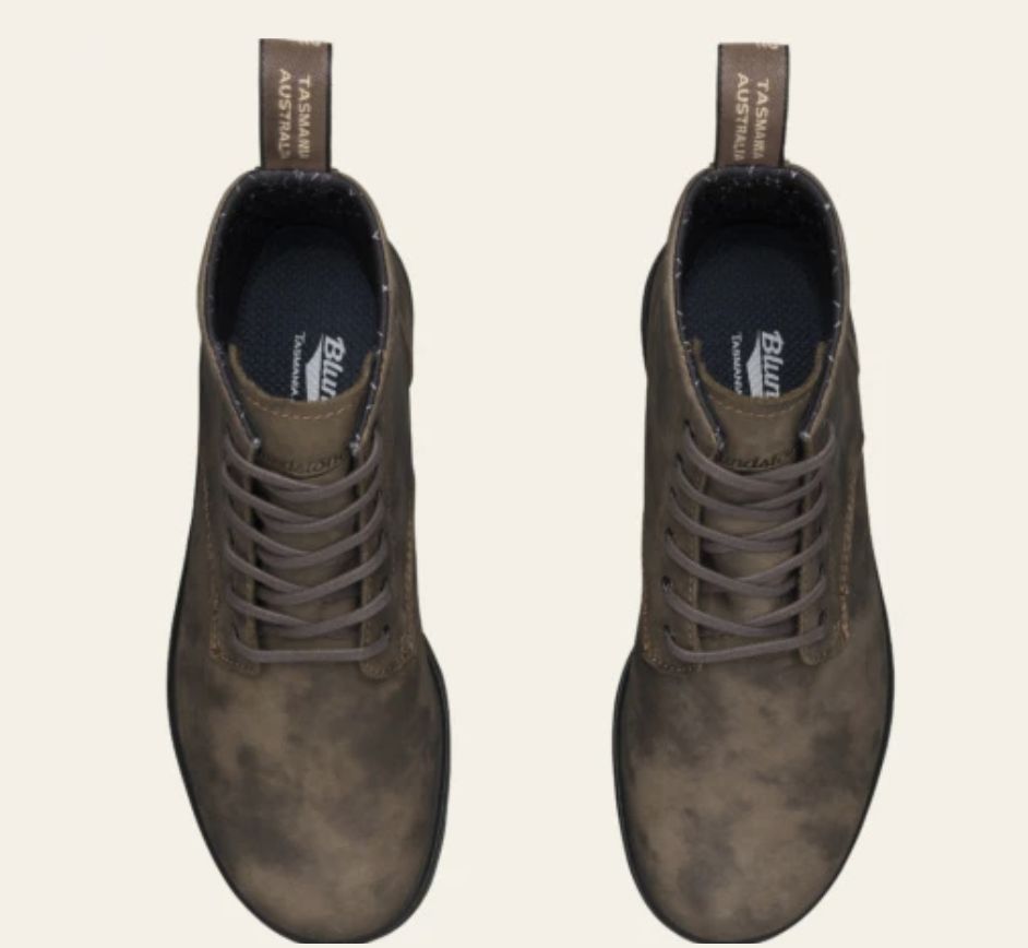 BLUNDSTONE #1930 LACE UP LEATHER BOOT - RUSTIC BROWN