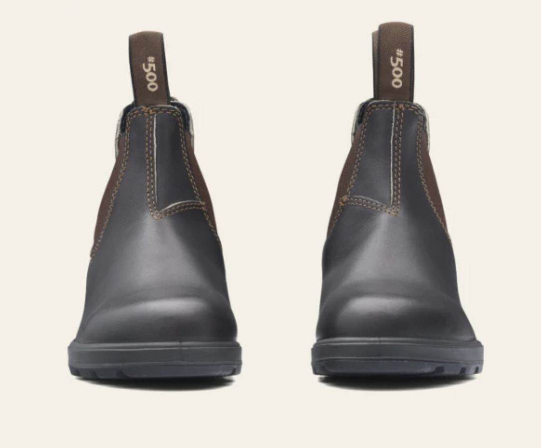 BLUNDSTONE UNISEX #500 ELASTIC SIDED BOOT - STOUT BROWN
