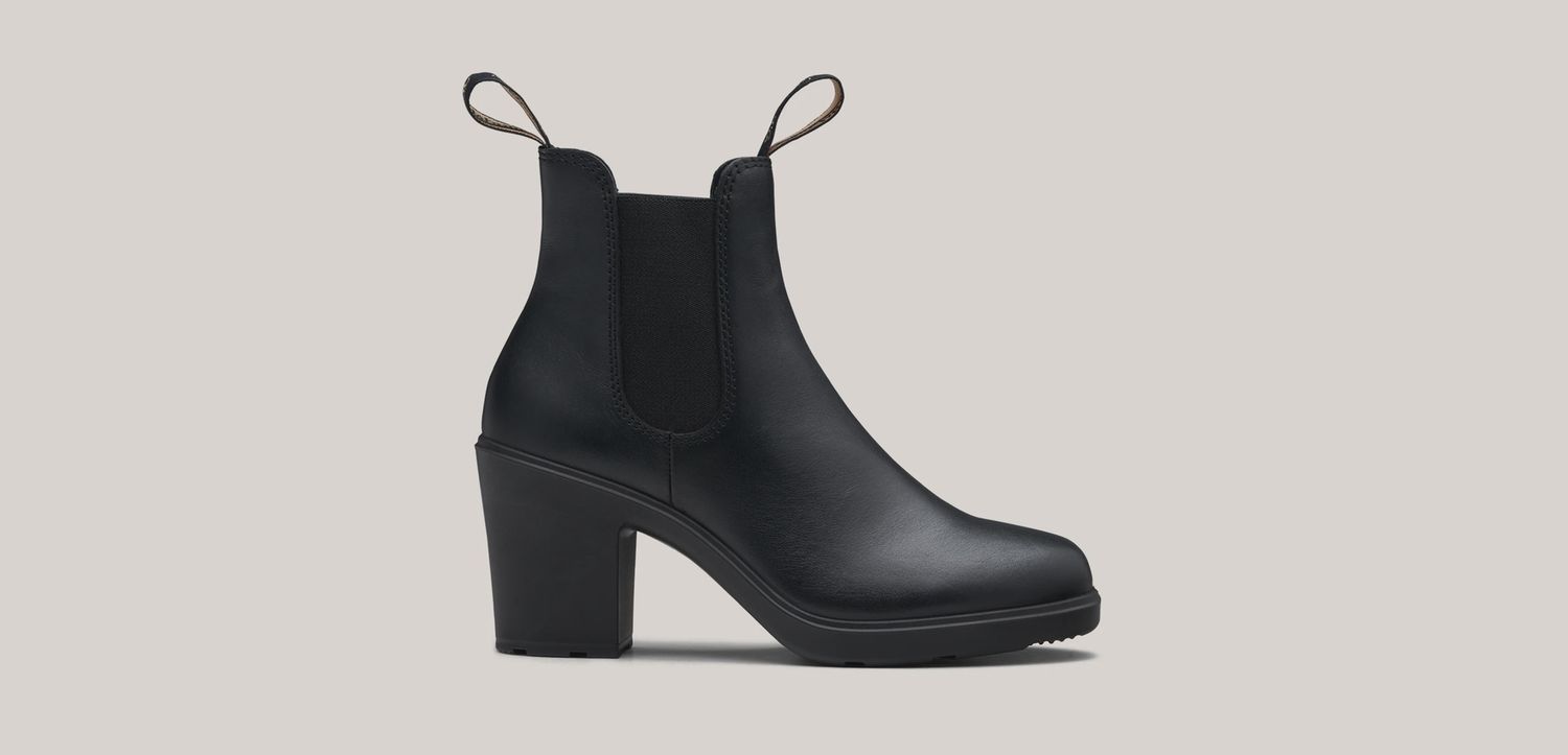 BLUNDSTONE WOMENS #2365 ELASTIC SIDED HEEL BOOT- BLACK