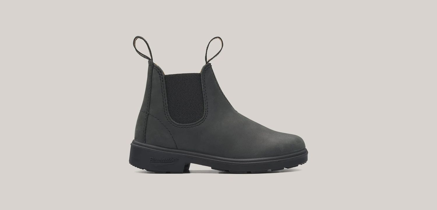 BLUNDSTONE KIDS SERIES ELASTIC SIDED BOOT- RUSTIC BLACK