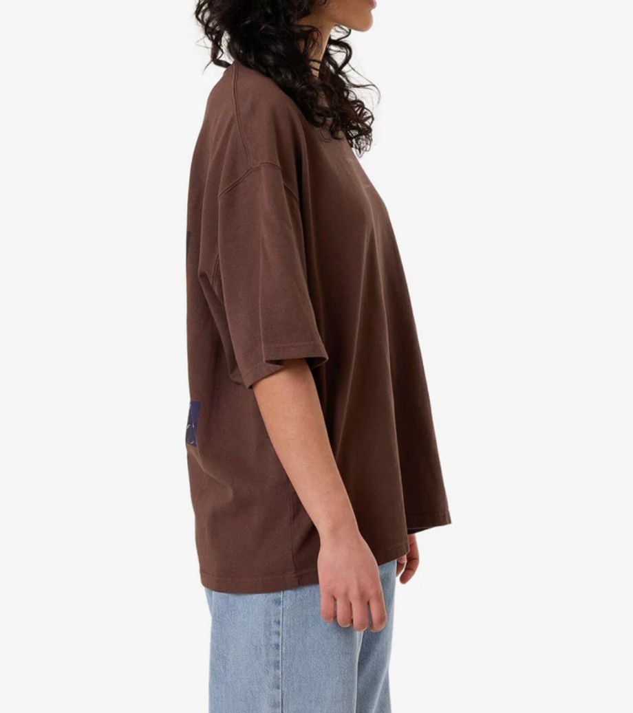 THRILLS LADIES DALIA OVERSIZED SS TEE - COFFEE