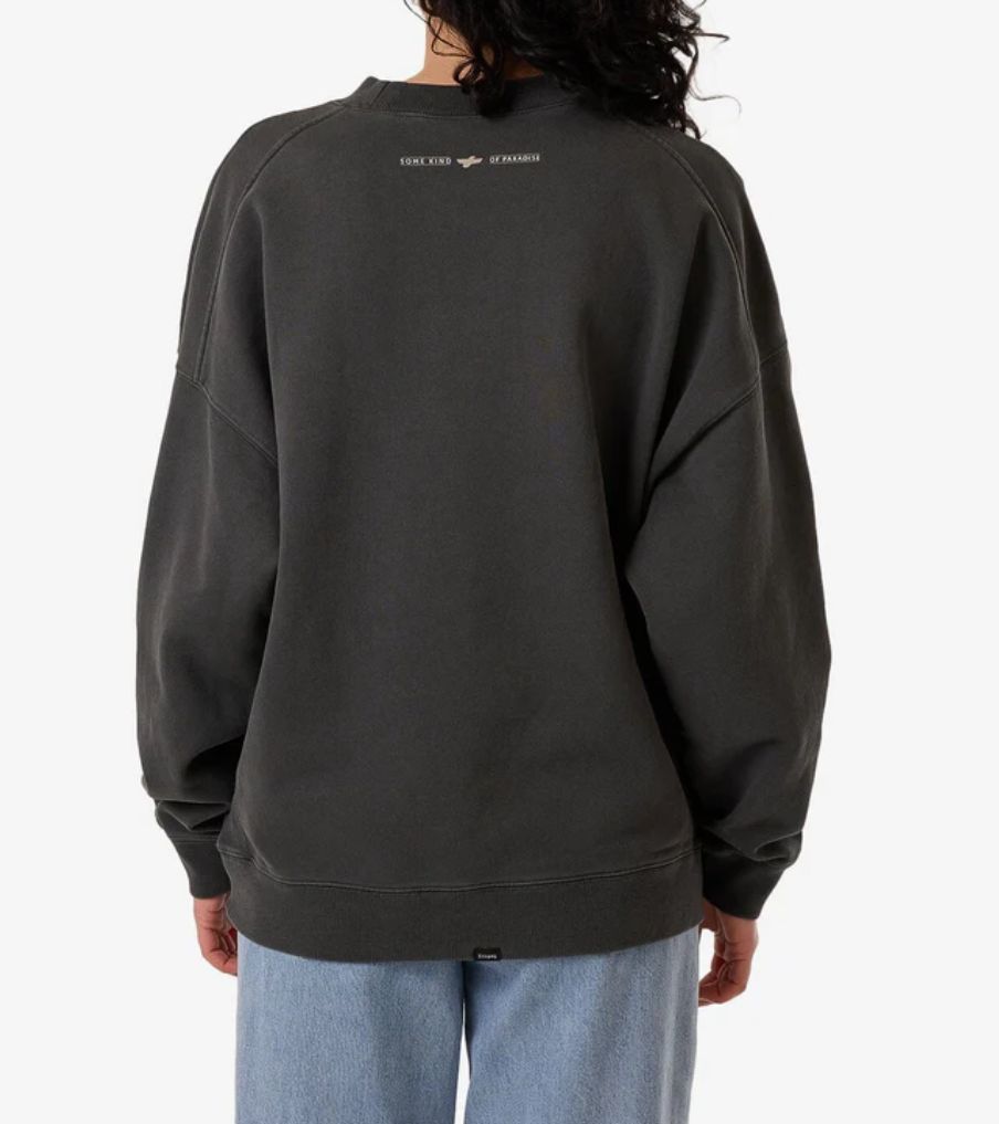THRILLS LADIES ROAD TO PARADISE COCOON PANEL CREW- MERCH BLACK
