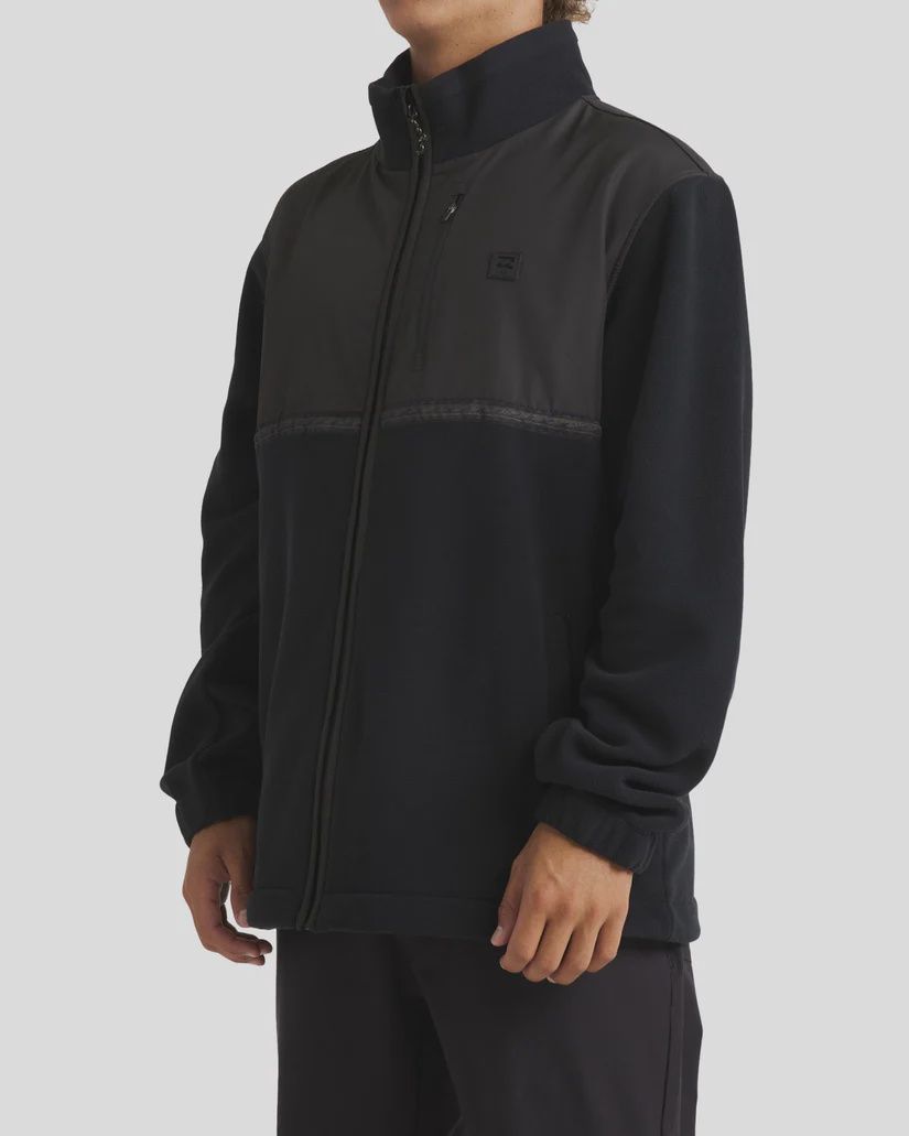 BILLABONG MENS BOUNDARY LITE MOCKNECK POLAR FLEECE - BLACK
