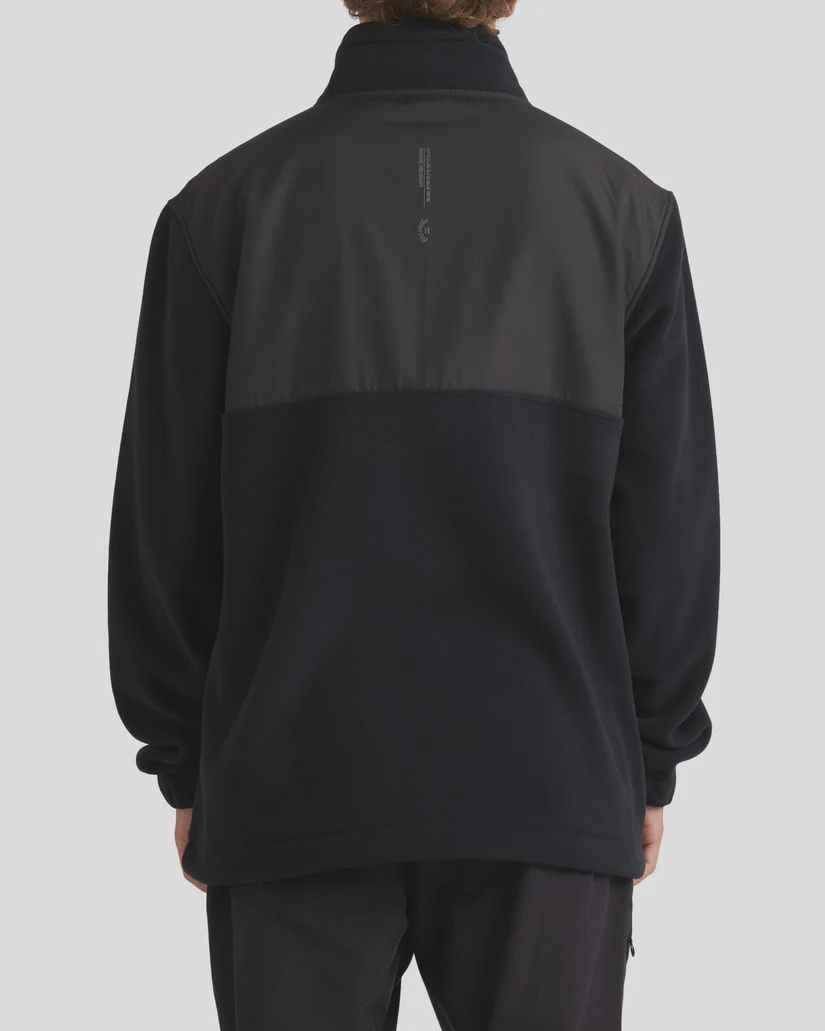 BILLABONG MENS BOUNDARY LITE MOCKNECK POLAR FLEECE - BLACK