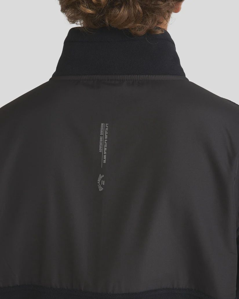 BILLABONG MENS BOUNDARY LITE MOCKNECK POLAR FLEECE - BLACK