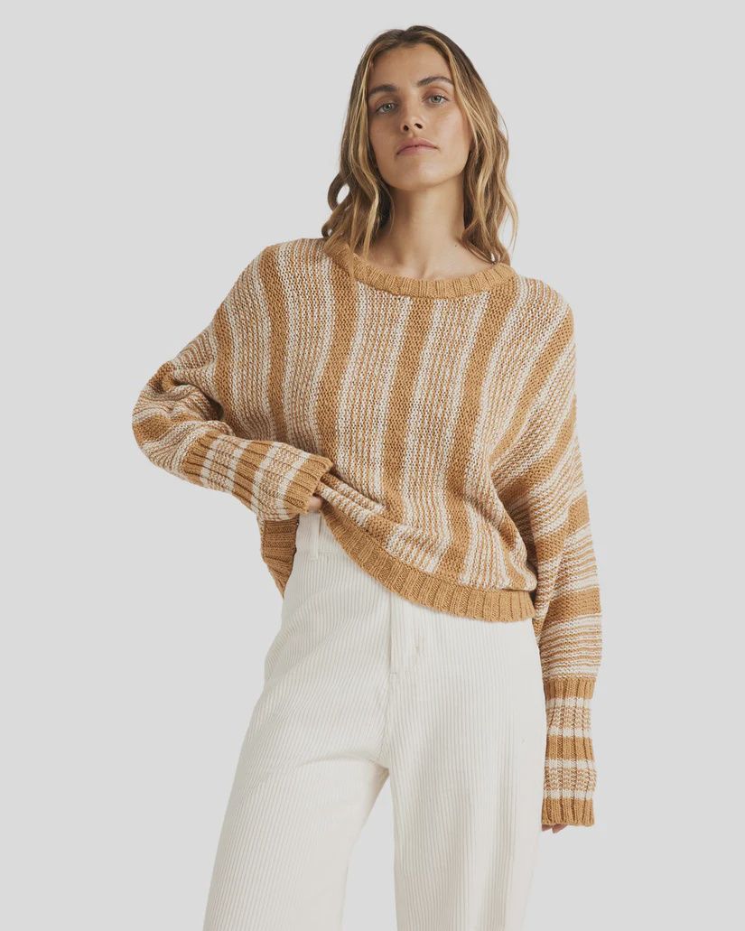 BILLABONG LADIES EASY AS KNIT SWEATER - MULTI