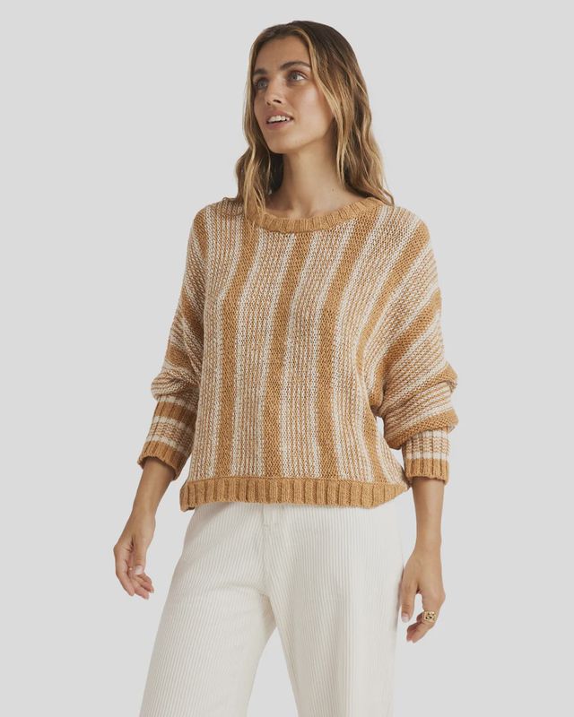 BILLABONG LADIES EASY AS KNIT SWEATER - MULTI