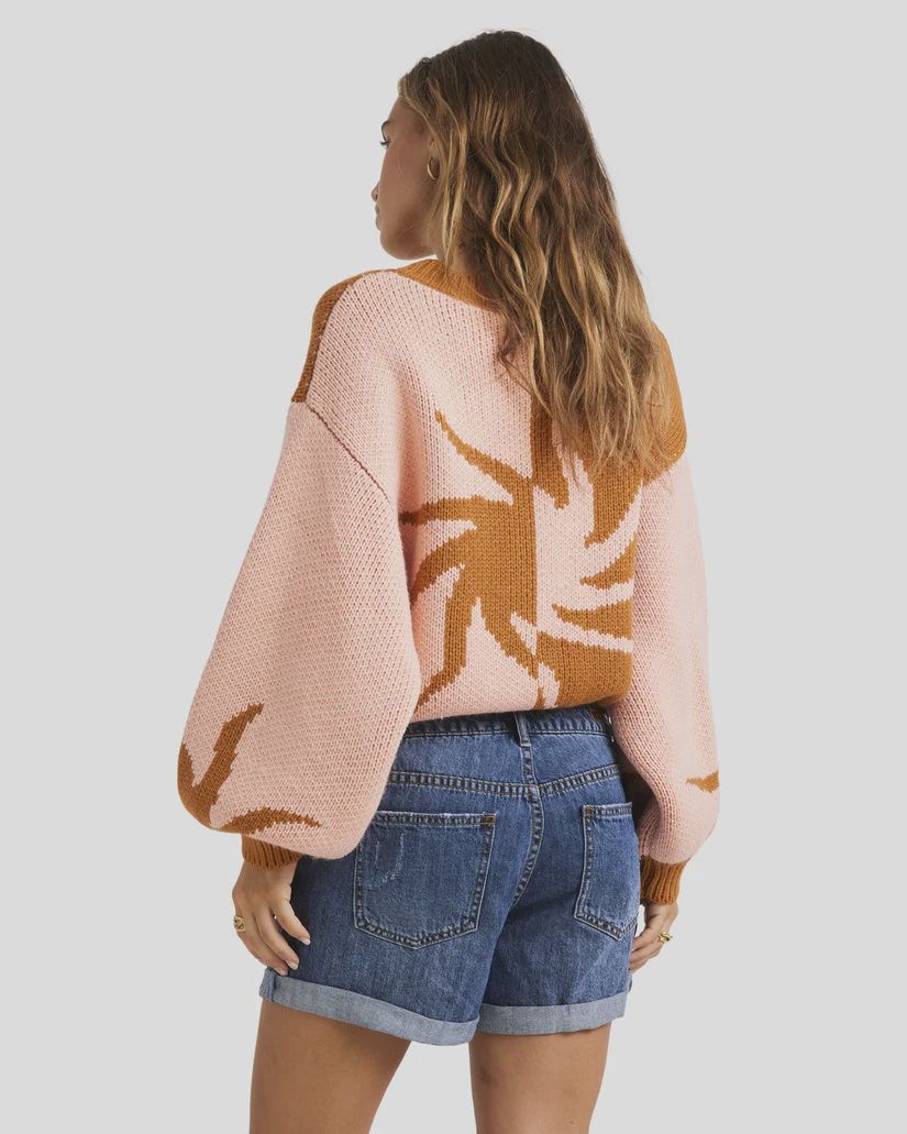 BILLABONG LADIES SUNSWIRL KNIT SWEATER - DOESKIN