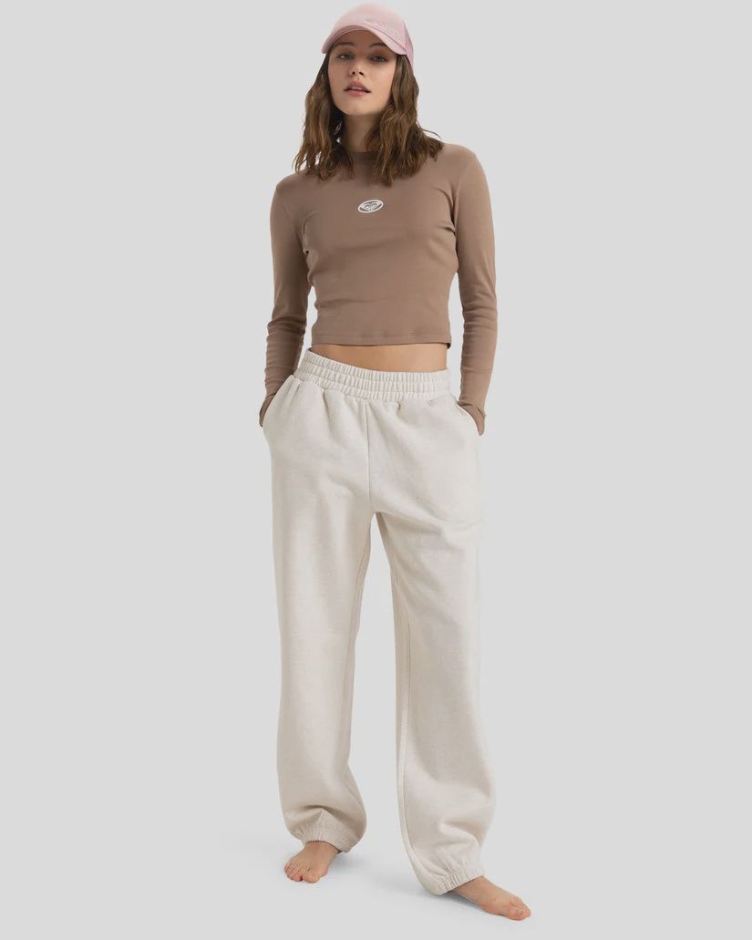 ROXY LADIES IN MORNING SUNRISE TRACKPANT - OATMEAL HEATHER