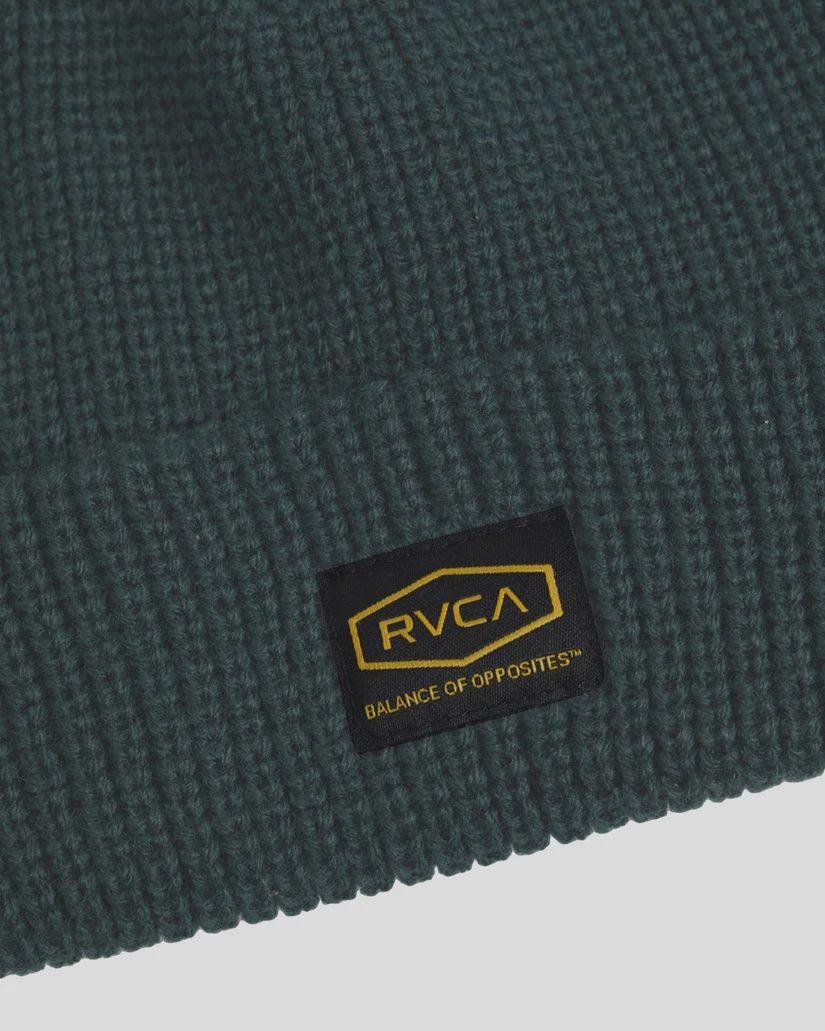 RVCA MENS HERITAGE BEANIE - HUNTER GREEN
