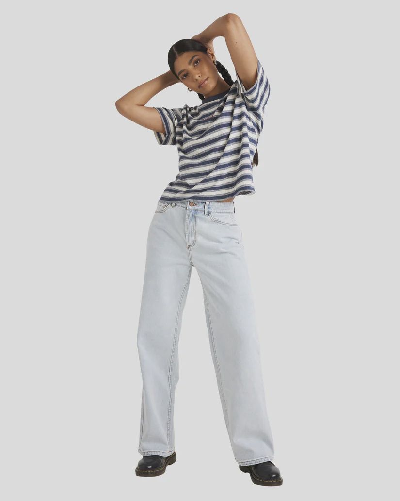RVCA LADIES ENCORE DENIM PANT - ASH BLUE