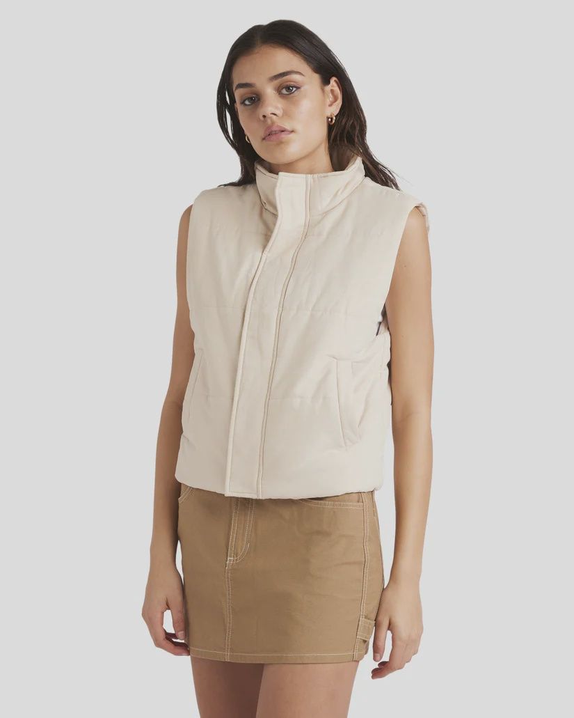 RVCA LADIES EEZEH PUFFER- SALT