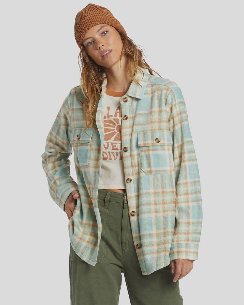 BILLABONG WOMENS FORGE FLEECE - BLUE HAZE