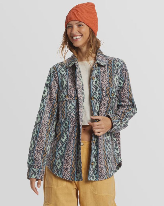 BILLABONG WOMENS FORGE FLEECE - DUSTY PEACH