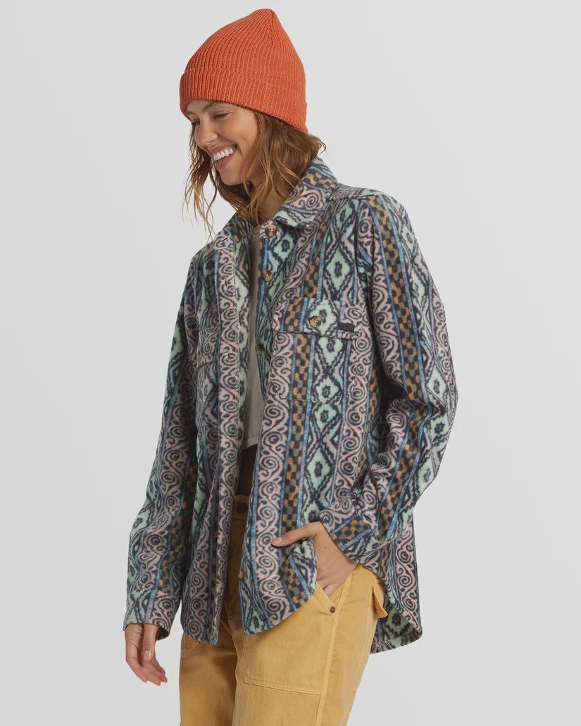 BILLABONG WOMENS FORGE FLEECE - DUSTY PEACH