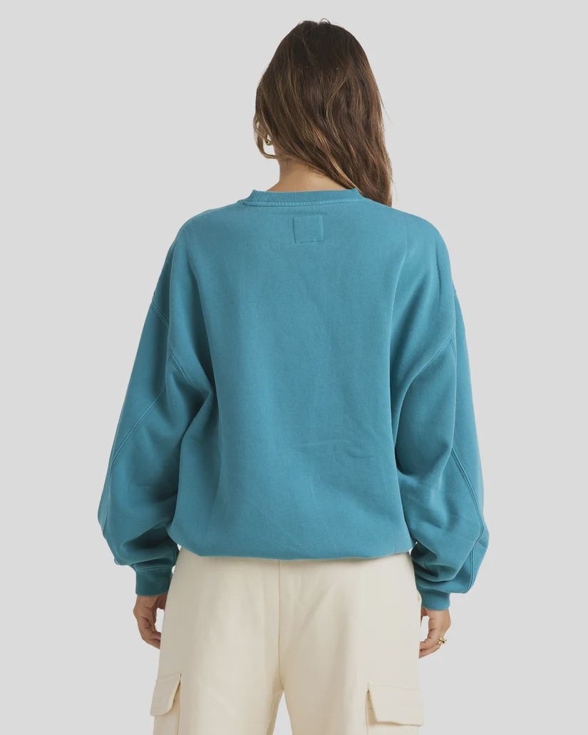 BILLABONG LADIES SURF HIGH KENDALL CREW - DEEP TEAL