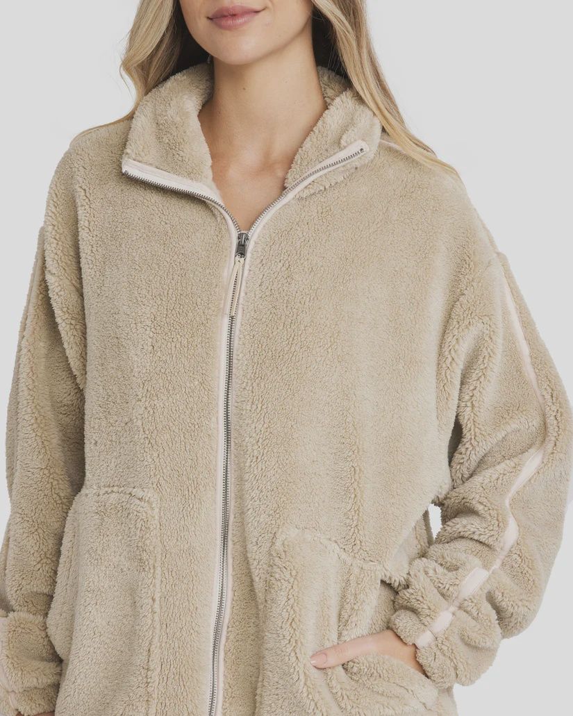BILLABONG LADIES SWEET RIDE ZIP UP POLAR FLEECE - COYOTE