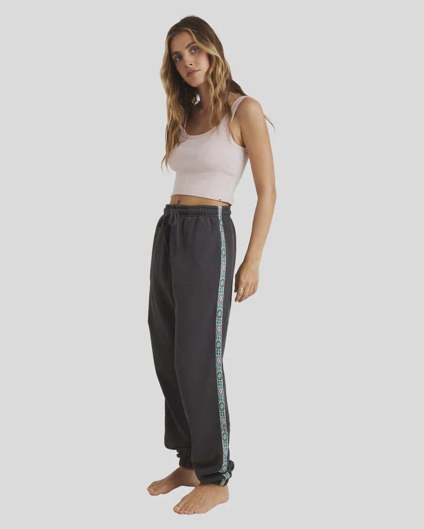 BILLABONG LADIES SWIPE RIGHT TRACKPANT - BLACK SAND