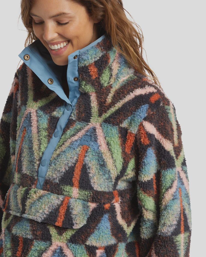 BILLABONG WOMENS SWITCHBACK PULLOVER - BLACK MULTI 1
