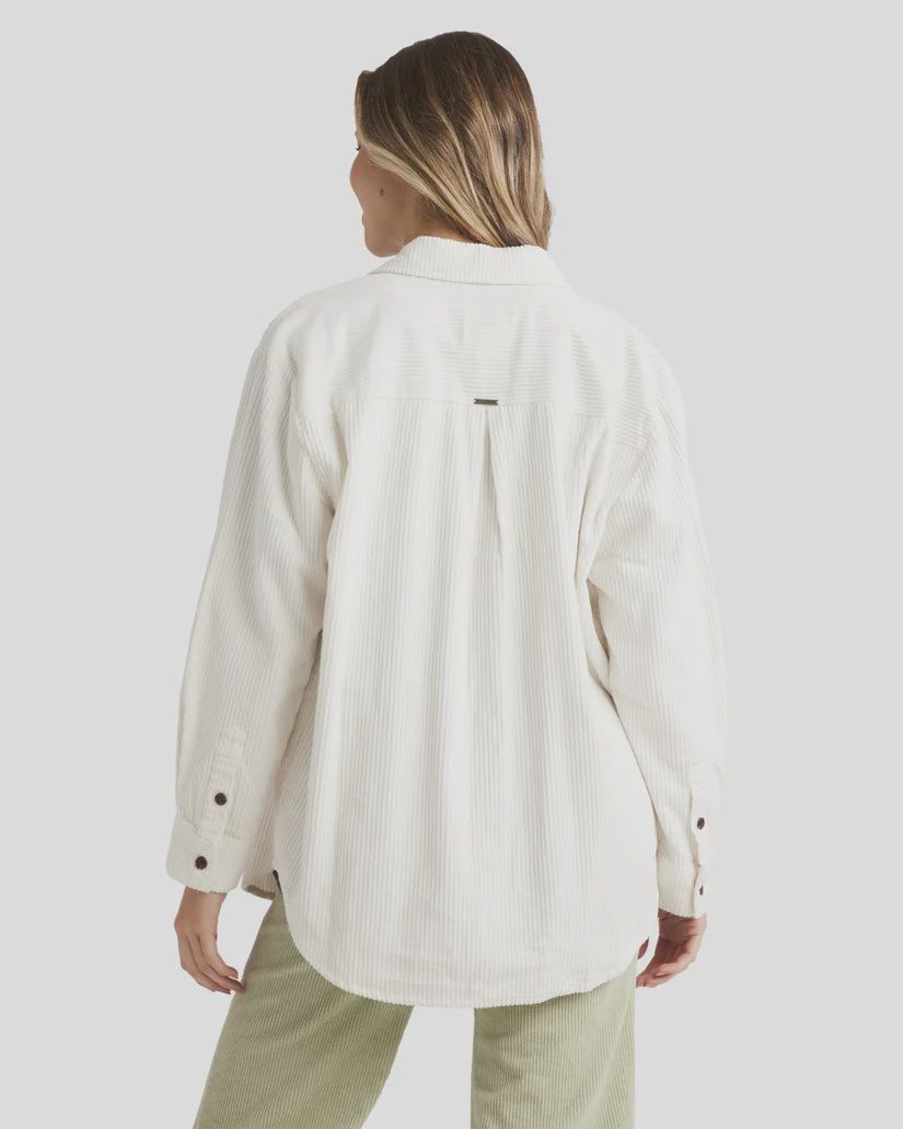 BILLABONG LADIES SO STOKED L/S SHIRT - SALT CRYSTAL