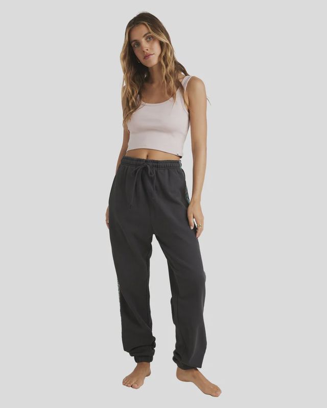 BILLABONG LADIES SWIPE RIGHT TRACKPANT - BLACK SAND