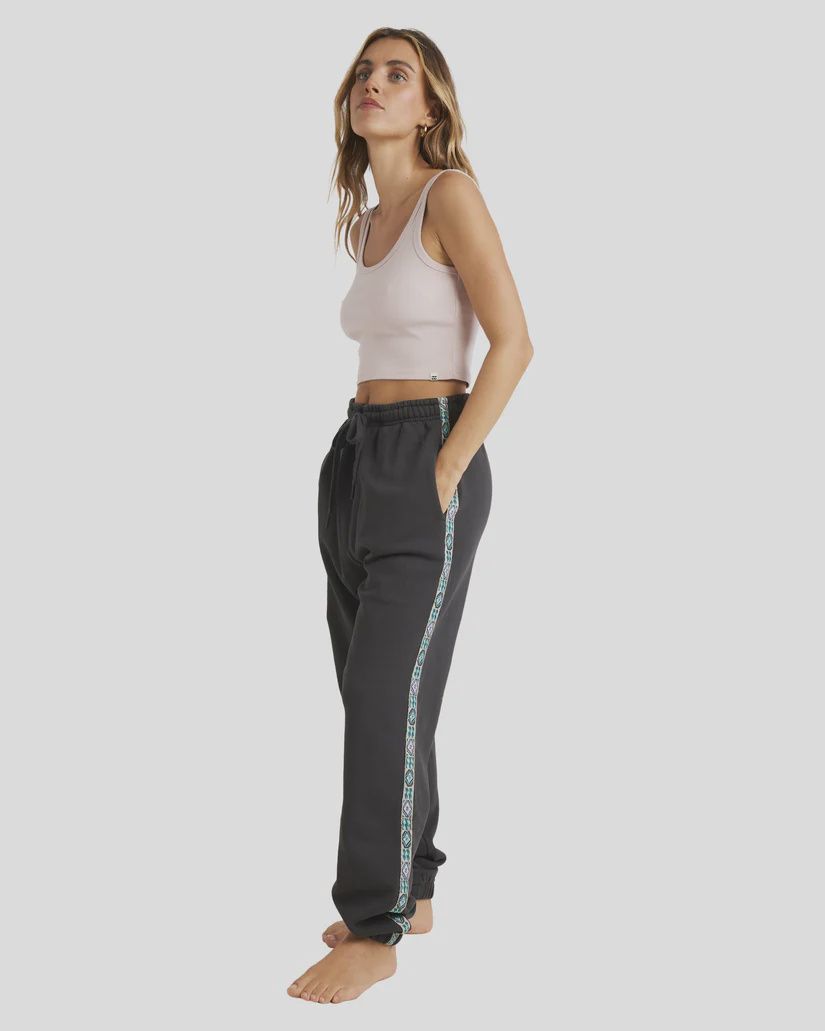 BILLABONG LADIES SWIPE RIGHT TRACKPANT - BLACK SAND