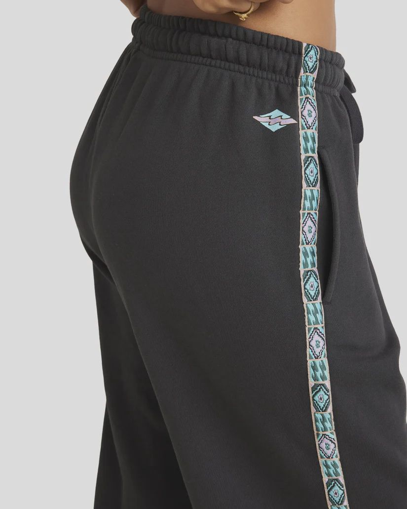 BILLABONG LADIES SWIPE RIGHT TRACKPANT - BLACK SAND