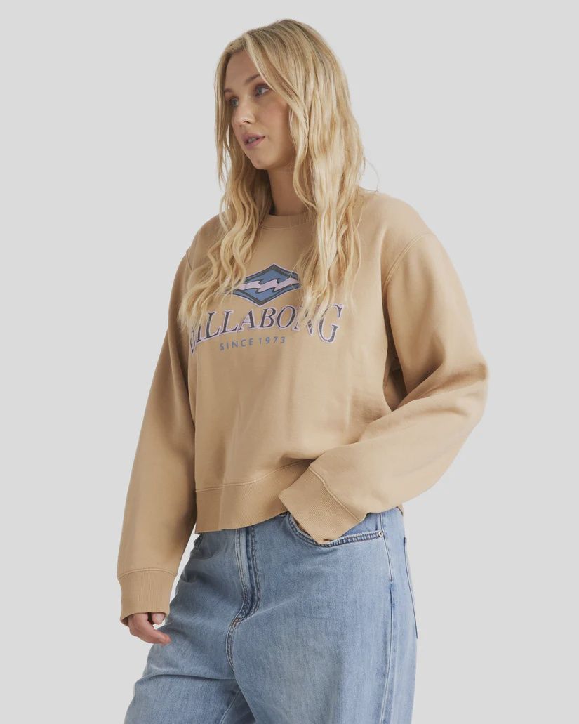 BILLABONG LADIES EPIC DAYS CREW - KHAKI