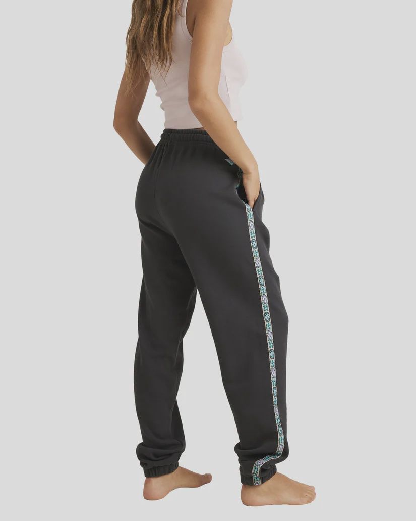 BILLABONG LADIES SWIPE RIGHT TRACKPANT - BLACK SAND