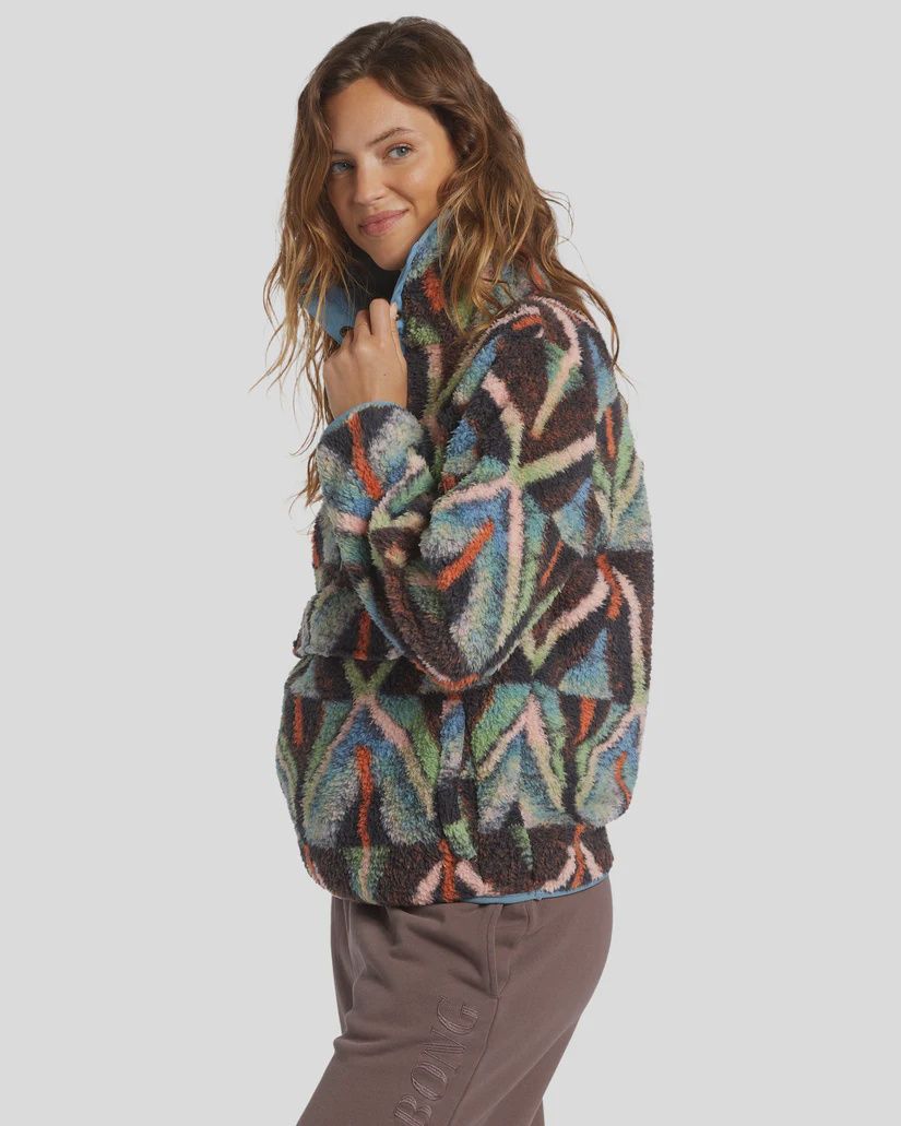 BILLABONG WOMENS SWITCHBACK PULLOVER - BLACK MULTI 1