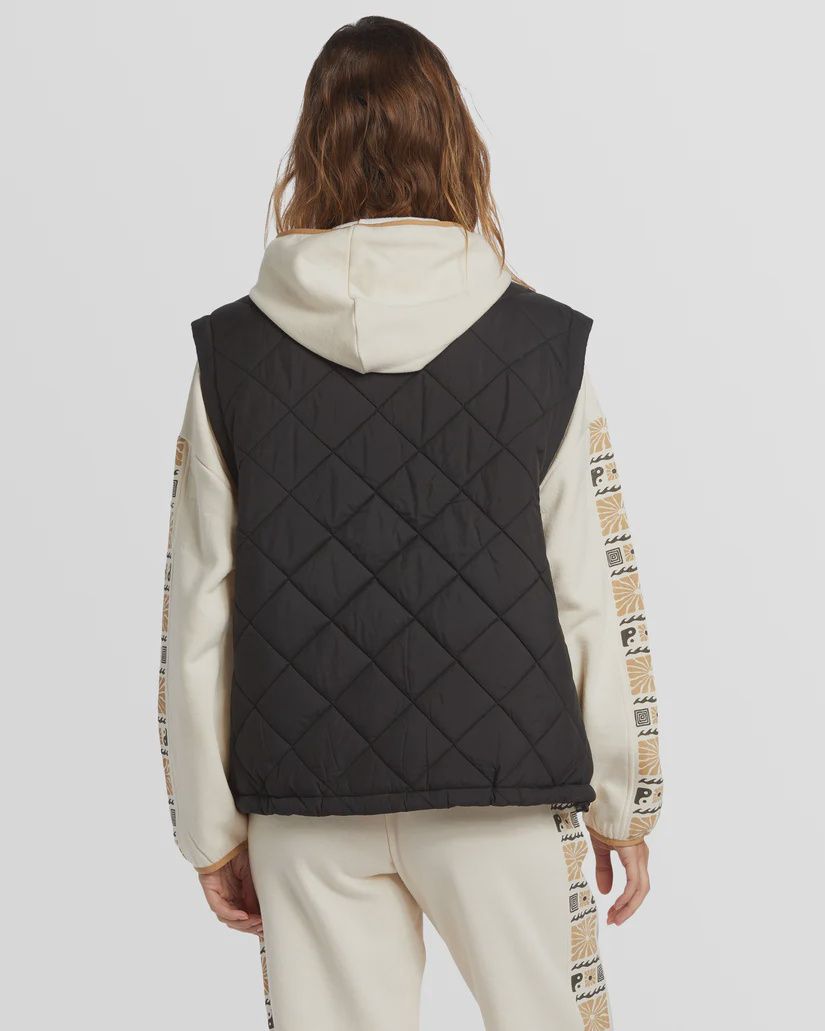 BILLABONG LADIES TRANSPORT PUFFER VEST- BLACK
